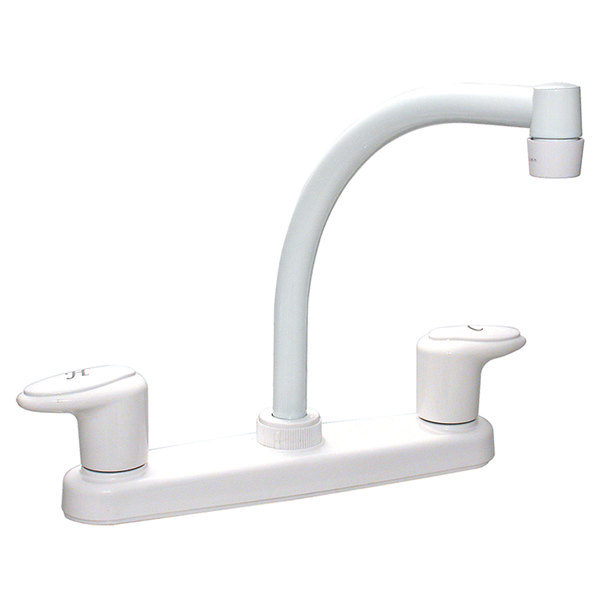 Valterra Phoenix Faucets by Valterra PF221202 Catalina Two-Handle 8" Kitchen Faucet with Hi-Arc Spout - White PF221202